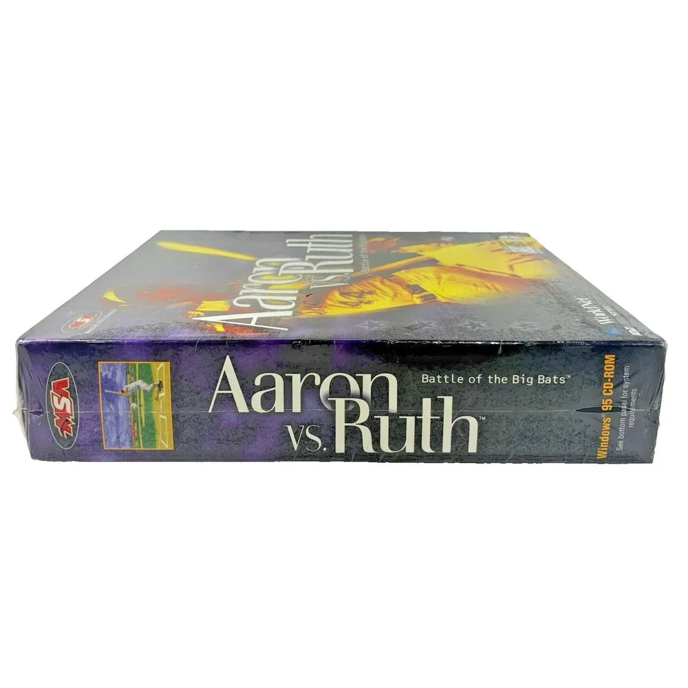 AARON vs RUTH Battle Of Big Bats CD-ROM WIN95 Vintage 1997 New Factory Sealed
